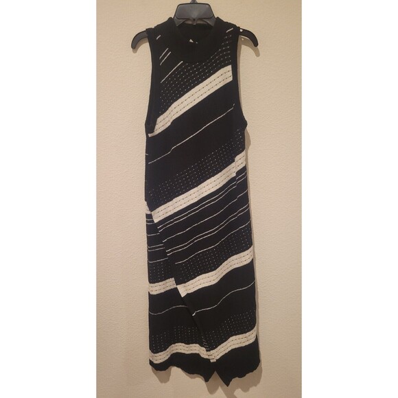 Moth Anthropologie Women Velda Mock Neck Sweater Dress Black Knee Length medium - Picture 2 of 10